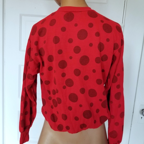 Vintage Red Polka Dot Sweatshirt - Picture 4 of 6